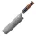 "ONYX" Nakiri Gemüsemesser Damastmesser mit 67 Lagen 17,7 cm lange Klinge Griff aus Ahorn-Wurzelholz mit Verbundharz