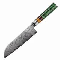 "JADE" Santoku Chefmesser Damastmesser mit 67...