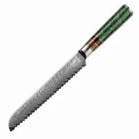 "JADE" Brotmesser Damastmesser mit 67 Lagen...