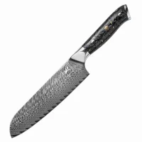 "OBSIDIAN" Santoku Chefmesser Damastmesser mit...
