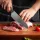 "OBSIDIAN" Santoku Chefmesser Damastmesser mit 67 Lagen 17,5 cm lange Klinge Griff aus Kohlefaser