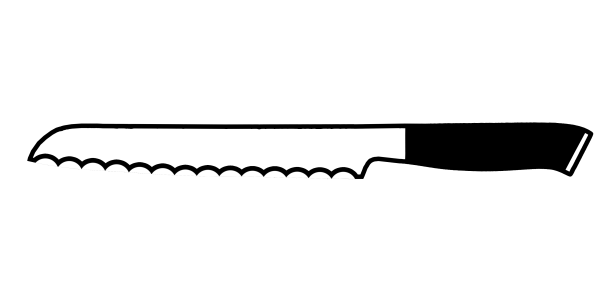 Brotmesser VULCAN Damastmesser mit 67 Lagen 21 cm lange Klinge Griff aus G10