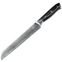 Brotmesser VULCAN Damastmesser mit 67 Lagen 21 cm lange...