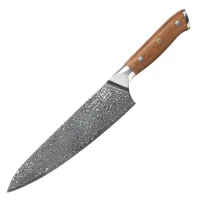 Chefmesser VEYRON Damastmesser mit 67 Lagen 21,3 cm lange...