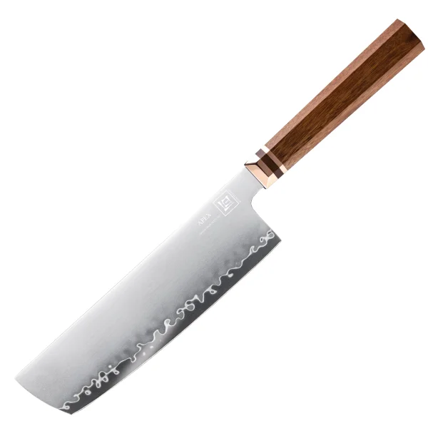 Nakiri APEX 18,3 cm lange Klinge mit San-Mai ZDP-189 Stahl und Burkea Holzgriff