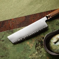 Nakiri APEX 18,3 cm lange Klinge mit San-Mai ZDP-189 Stahl und Burkea Holzgriff