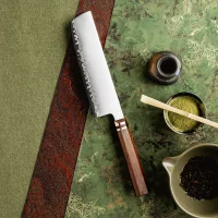 Nakiri APEX 18,3 cm lange Klinge mit San-Mai ZDP-189 Stahl und Burkea Holzgriff